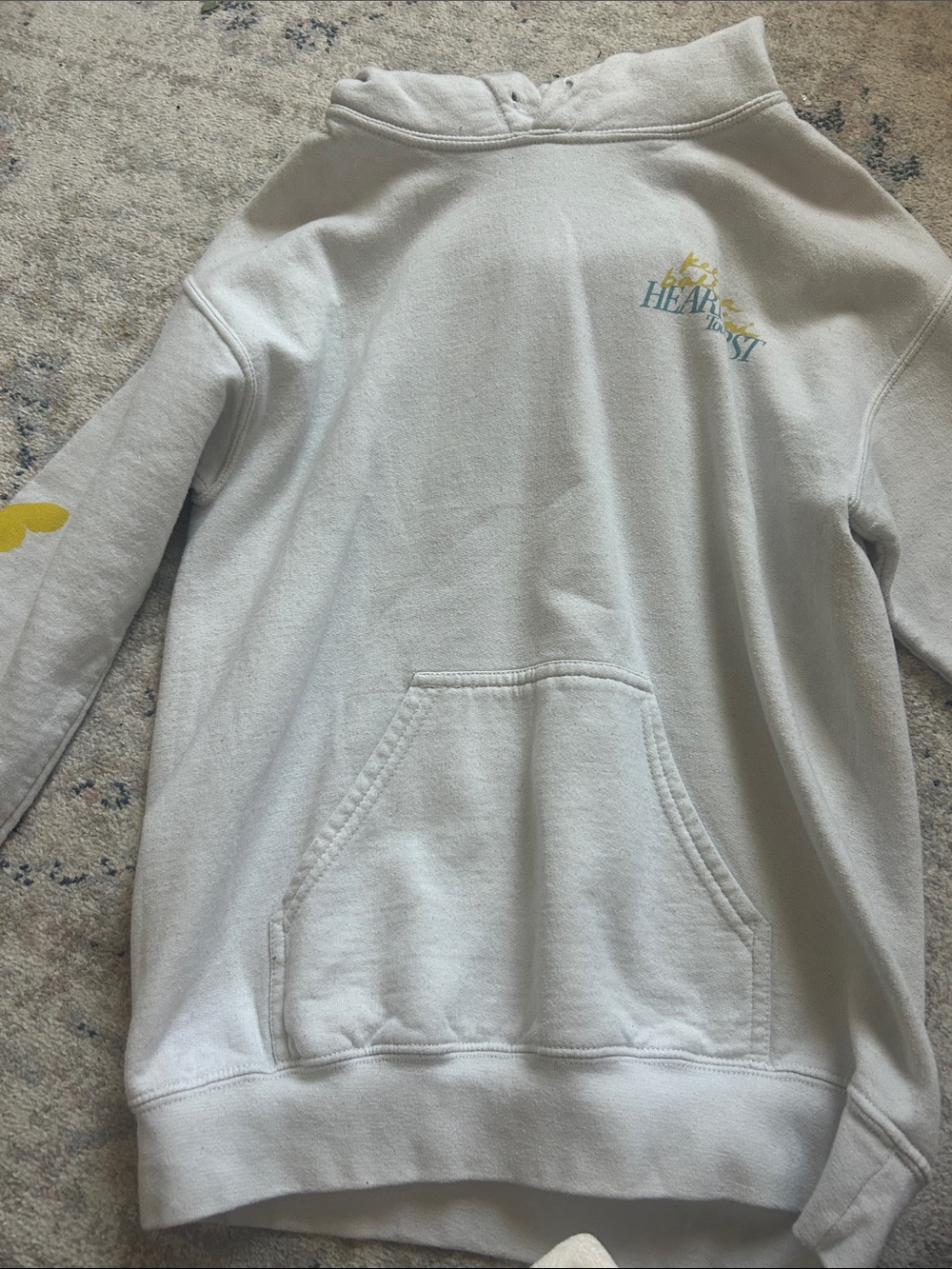 Gildan Light Gray Hooded Sweatshirt with Inner Fleece